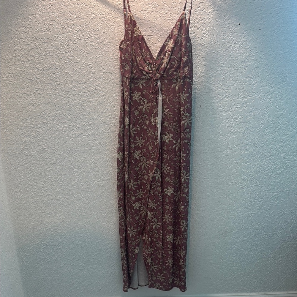 Pull&Bear Brown Floral Maxi Dress